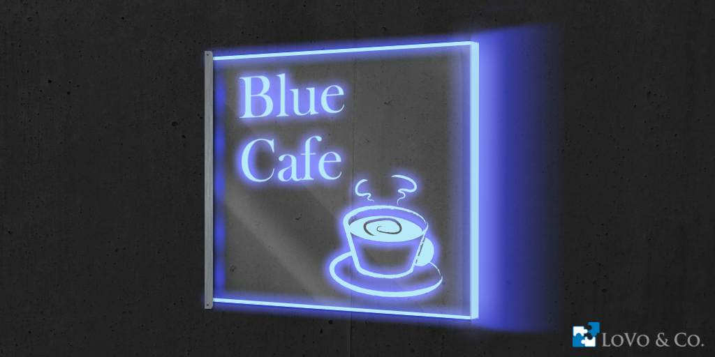 カフェ、喫茶店のLED看板